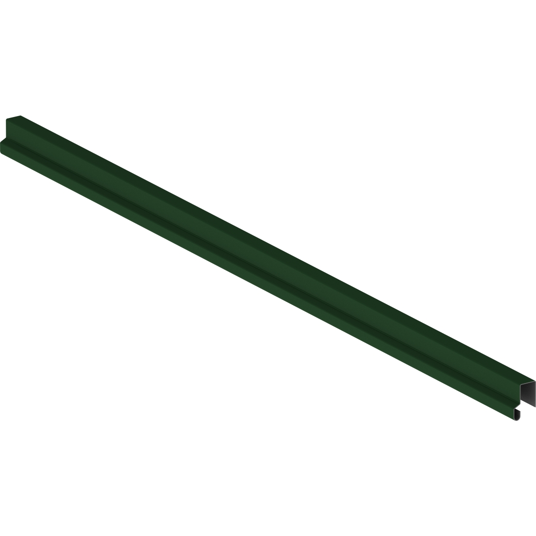 Планка завершающая п-образная для профлиста С-8 ПЭ RAL 6005 (зеленый) 2 м