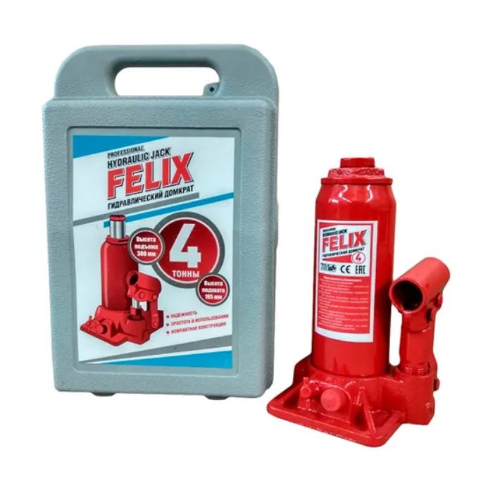 Домкрат гидравлический бутылочный  (4 тонны) FELIX 410060010