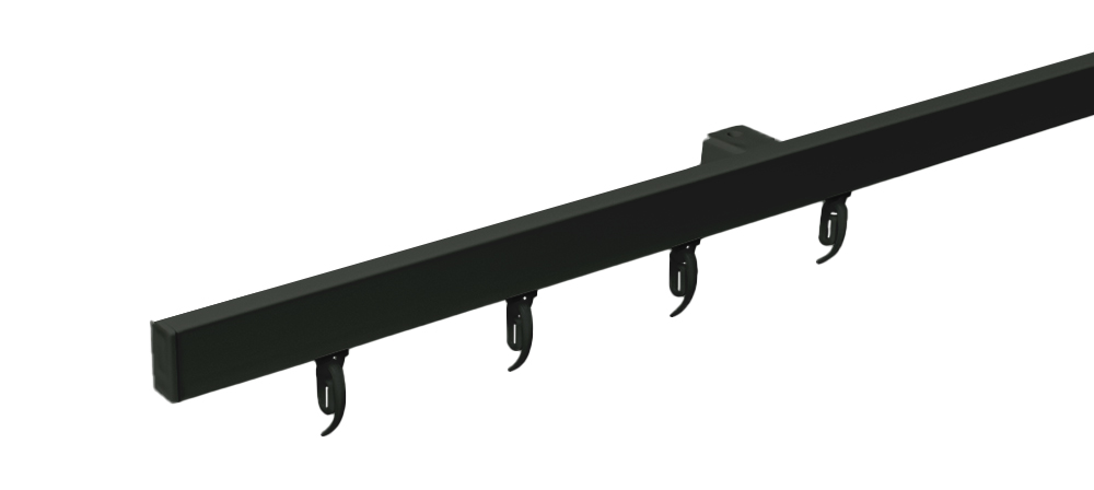 Карниз профильный алюминиевый Facile standard 200 см черный