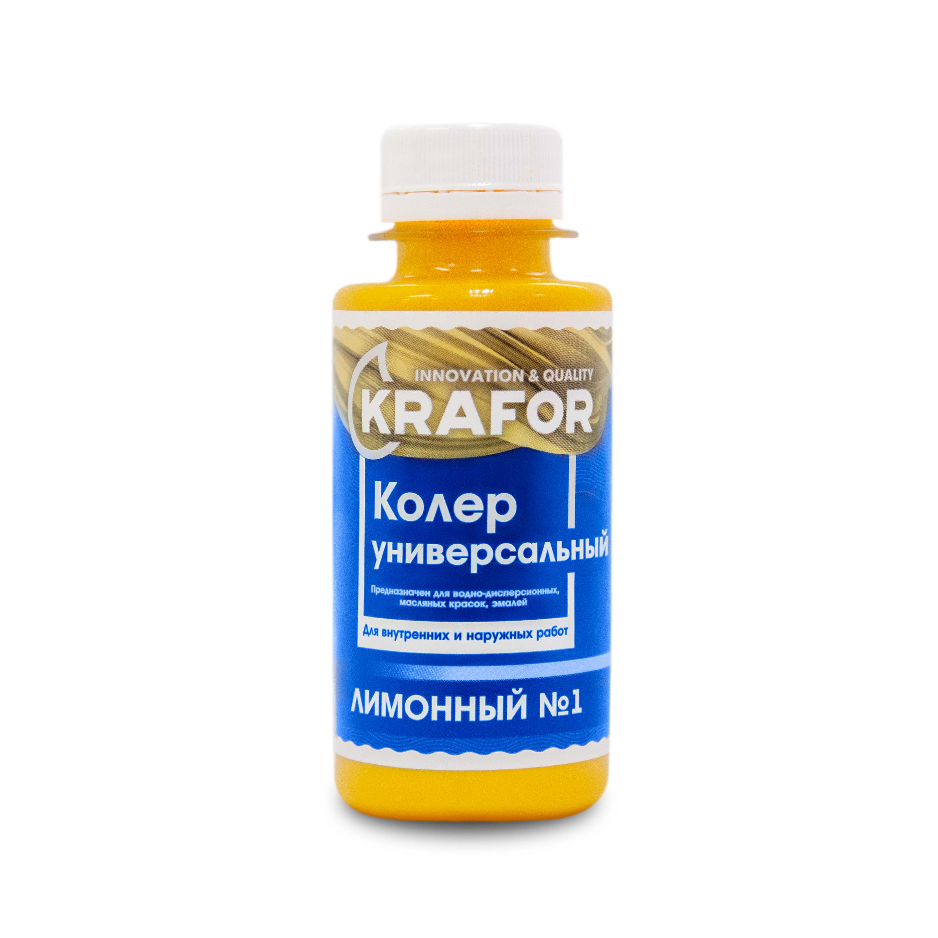 Колер универсальный №1 ЛИМОННЫЙ 100мл//Krafor (32149)
