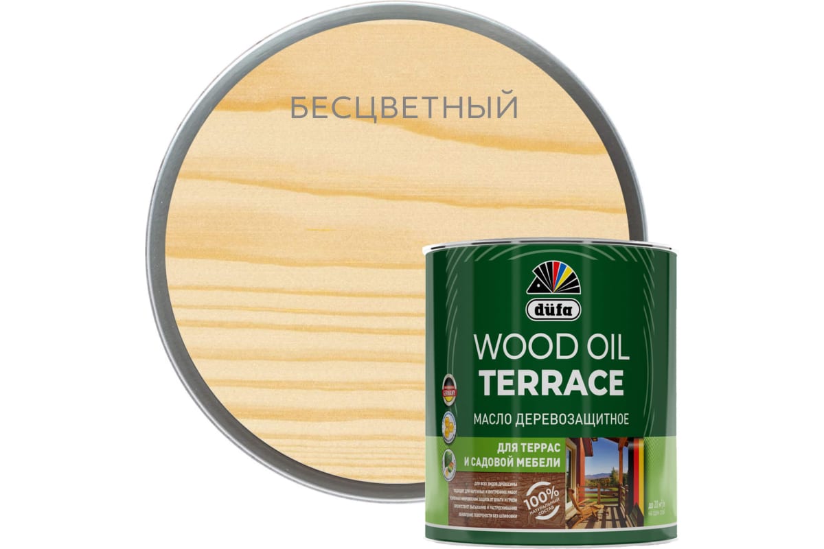 "Dufa" Масло Wood OIL Terrace бесцветный, 1,9л (2шт/уп)