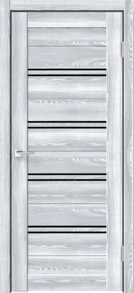 Дверное полотно экошпон XLINE 4 Клён айс со стеклом 800х2000