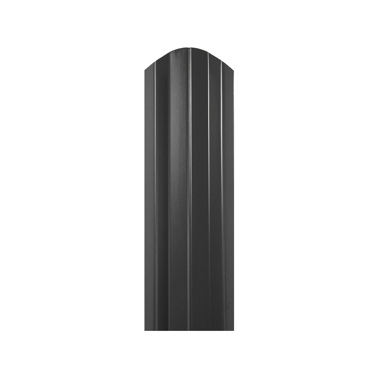Штакетник ПРЕМИУМ полукруглый фигурный 1800*130мм ПЭ RAL 7024 (темно-серый)