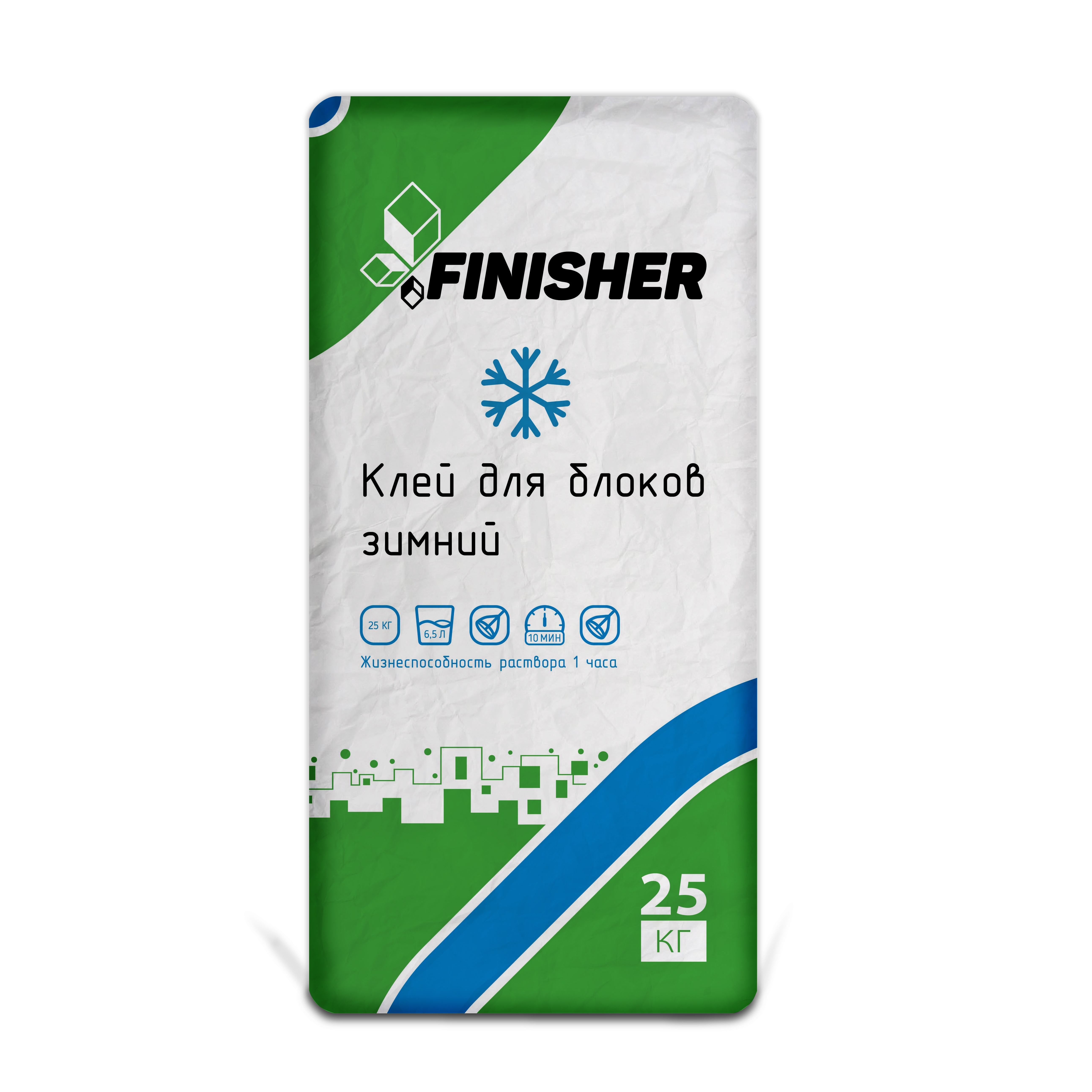 Клей для блоков FINISHER 25 кг (зимний)