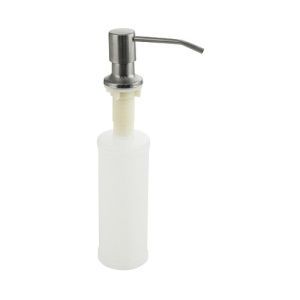 Brimix - Дозатор для жидкого мыла и моющих средств, матовый хром, Врезной, под раковину, пластиковый