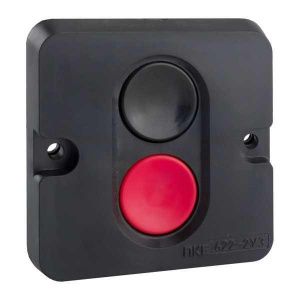 Пост кнопочный с/у ПУСК СТОП 1 черная, 1 красная Электродеталь ПКЕ-622/2 1Ч.1К