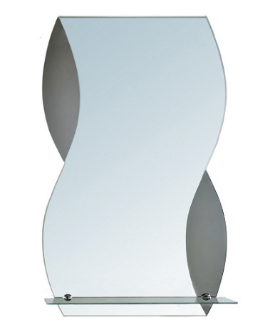 САНАКС  - Зеркало комбинированное с тонированным зеркалом 400х600мм, полка 400мм