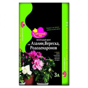 Грунт питательный "Цветочный рай" для Азалии, Вереска и Рододендронов 3л