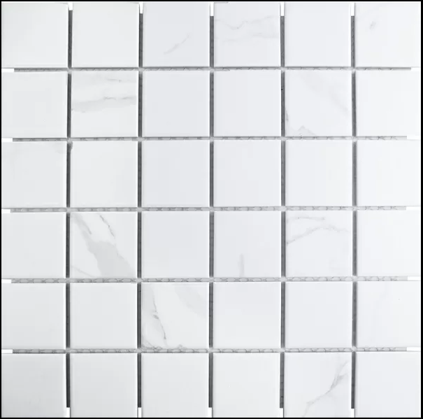 Плитка мозаика 303х303х6мм (48*48) керамическая Carrara-48 / DIY 15шт/уп /