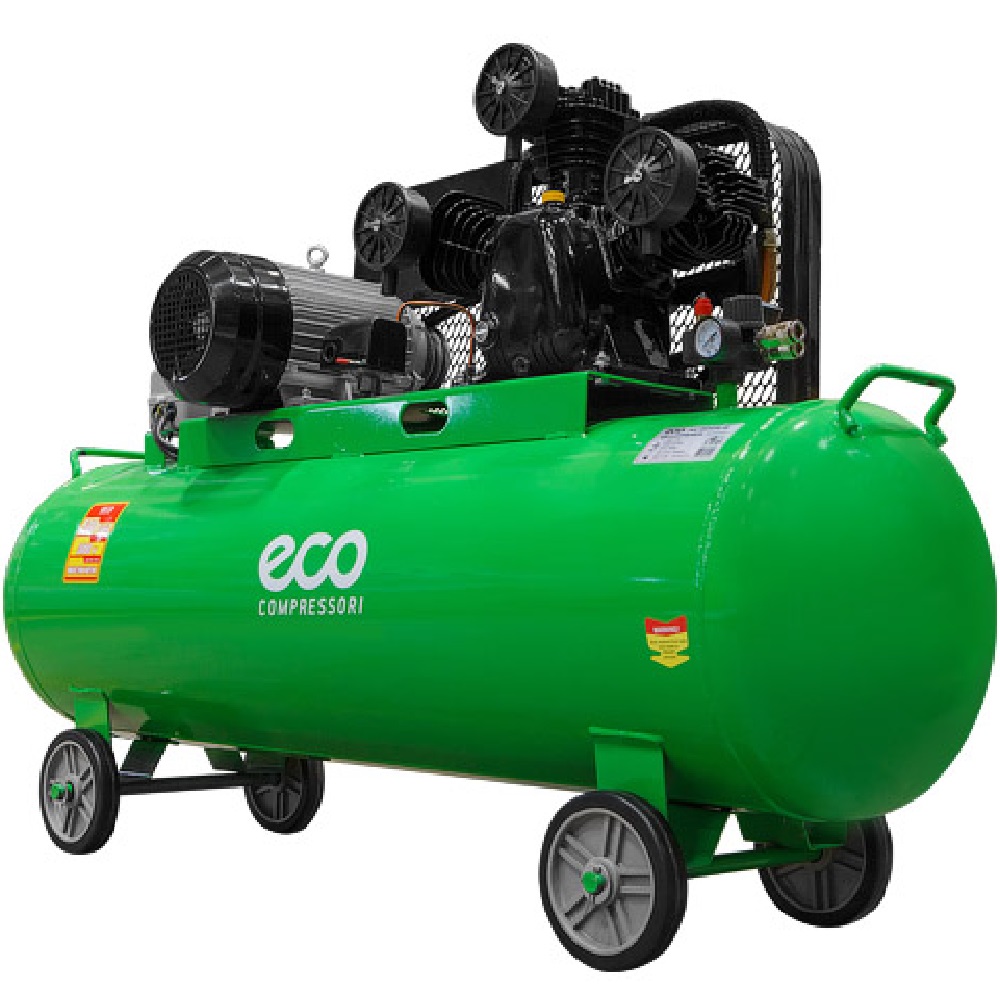 Компрессор ECO AE-2005-2 580 л/мин, 8 атм, ременной, масляный, ресив. 200 л, 380 В, 3 кВт