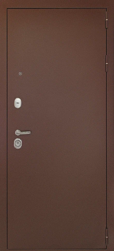 Дверь металлическая ДК Рубикон 860 мм левая с Зеркалом Ант серебро/Сандал бел