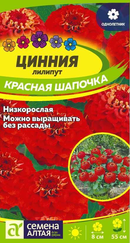 Цинния Красная Шапочка лилипут Цв.п 0,3 гр (Сем Алт )