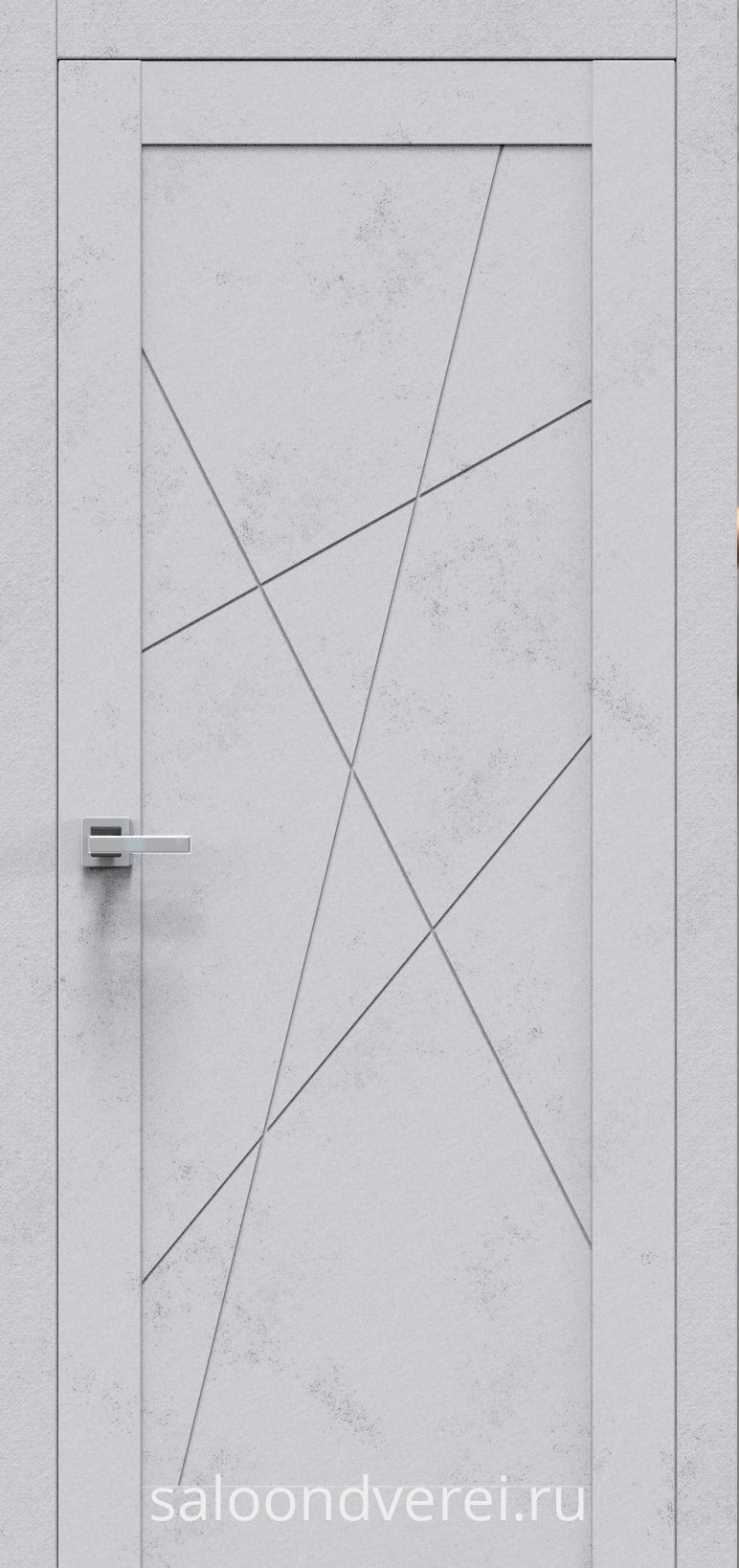 Дверное полотно ПВХ Emalit ЭКО Паутинка бетон светлый 700*2000 мм