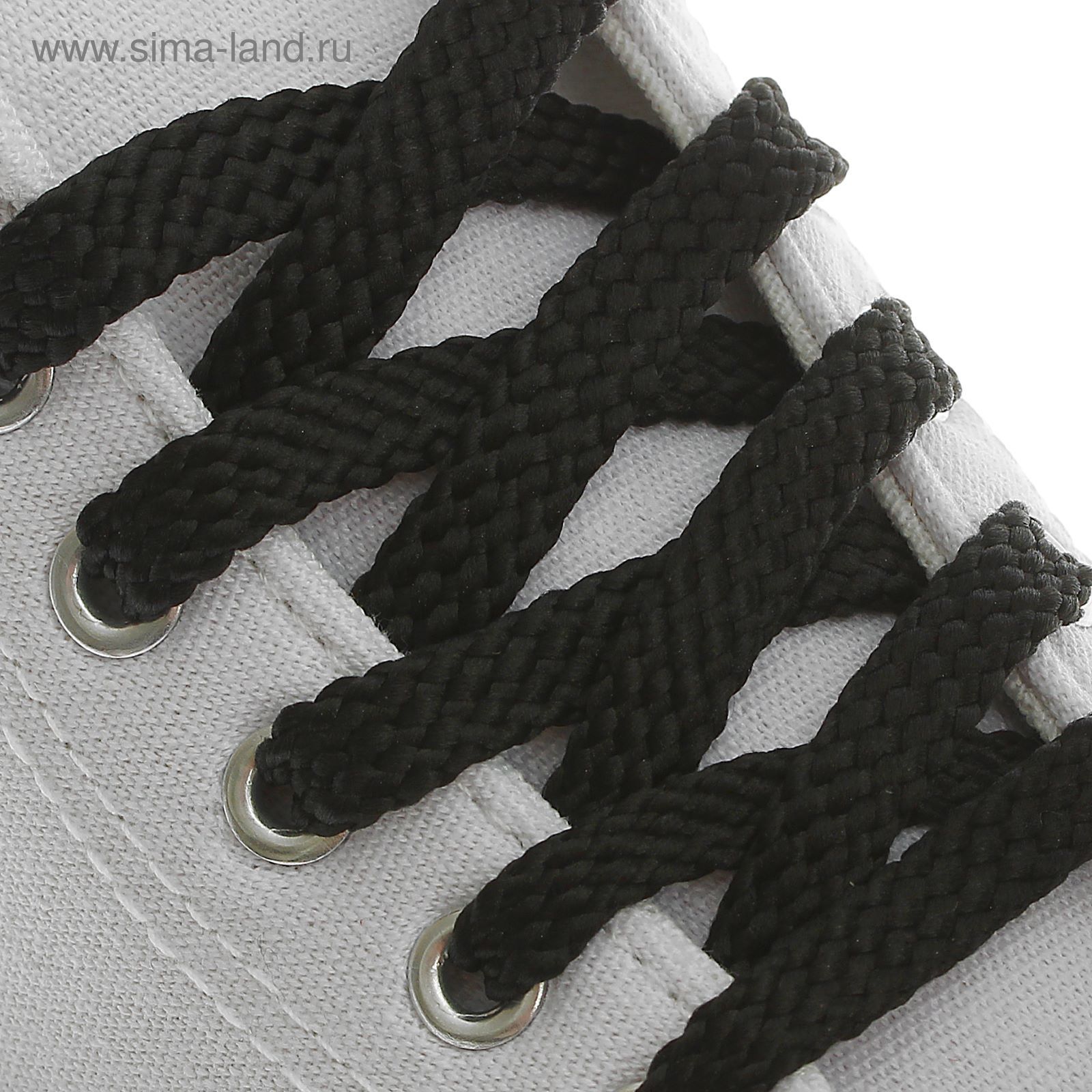 Шнурки с плоск сечением 8мм 70см (фас 25пар цена за пару) чёрн 40Д РЕМБЫТ 1622951