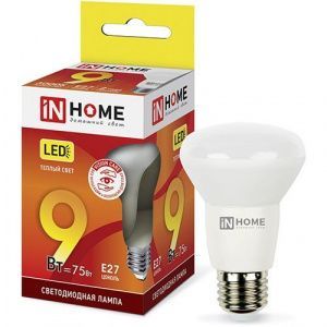 Лампа LED-R63-VC 9Вт 230В  Е27 3000К 720Лм IN HOME