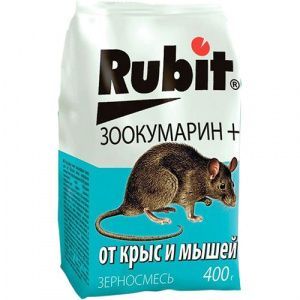 Рубит Зоокумарин+зерновая смесь от крыс и мышей 400гр