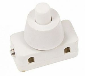 Выключатель-кнопка 250V 2А (2с) ON-OFF  белый  (PBS-17A) (для настольной лампы) Rexant 36-3012