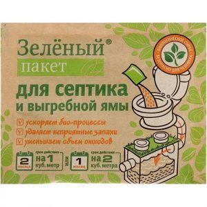 Зеленый пакет для выгребных ям и септиков 40 гр.(ВИПЭКО)/24