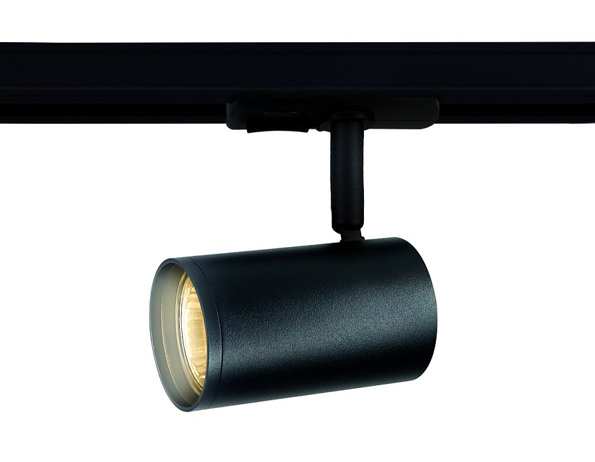 Cветильник трековый однофазный со сменной лампой GL5129  BK черный GU10 max 12W