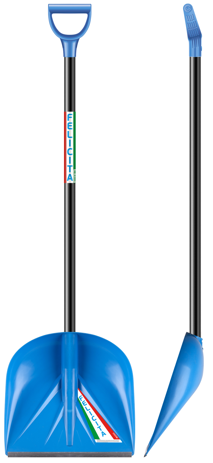 Лопата снеговая "Феличита" с черенком синяя 1022-Ч Цетроинструмент