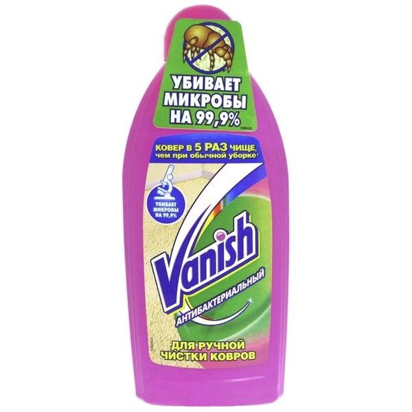VANISH (ВАНИШ) Антибактериальный шампунь для ручной чистки ковров, 450 мл,*10/393970