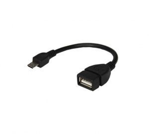 Кабель OTG micro USB на USB шнур, черный, 0,15 м REXANT 18-1182