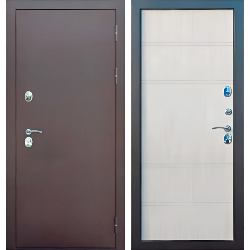 Дверь металлическая Ктерма Шоколад Букле 870R