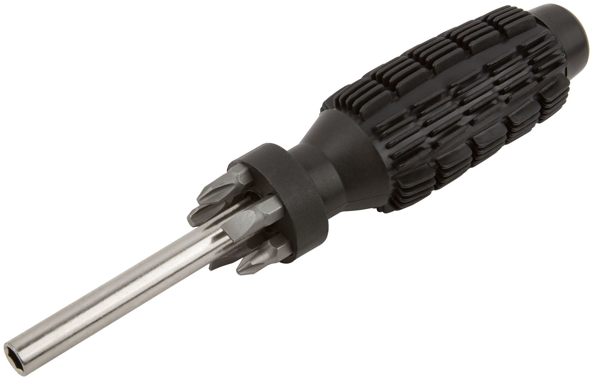 Отвертка 5 CrV бит, черная усиленная ручка с антискользящей накладкой FIT 56245