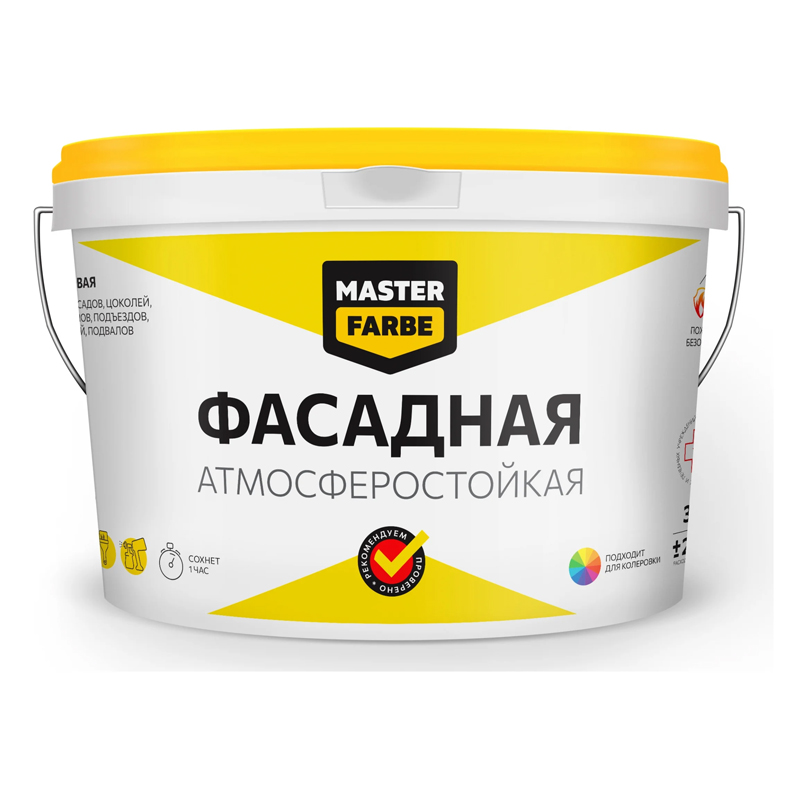 Краска фасадная "Masterfarbe" PROLATEX ВД атмосферостойкая, 14кг