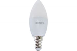 Лампа светодиодная LL-R-C37-7W-230-4K-E14 (свеча, 7Вт, нейтр., Е14) Ресанта 76/1/7