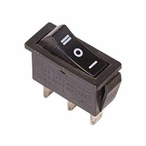 Выключатель клавишный 250V 10А (3с) ON-OFF-ON черный с нейтралью (RWB-411, SC-791) REXANT 36-2220