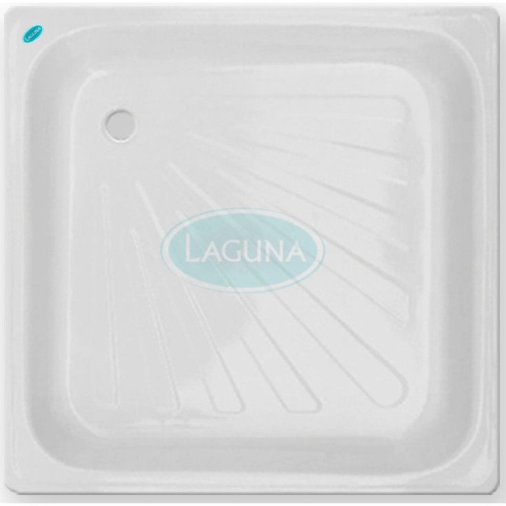 Поддон стальной эмалированный "Laguna" "С1", белый, квадратный 900х900