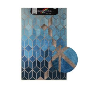 САНАКС - Коврик  дизайнерский, голубые КУБЫ одинарный 550 х 900 мм