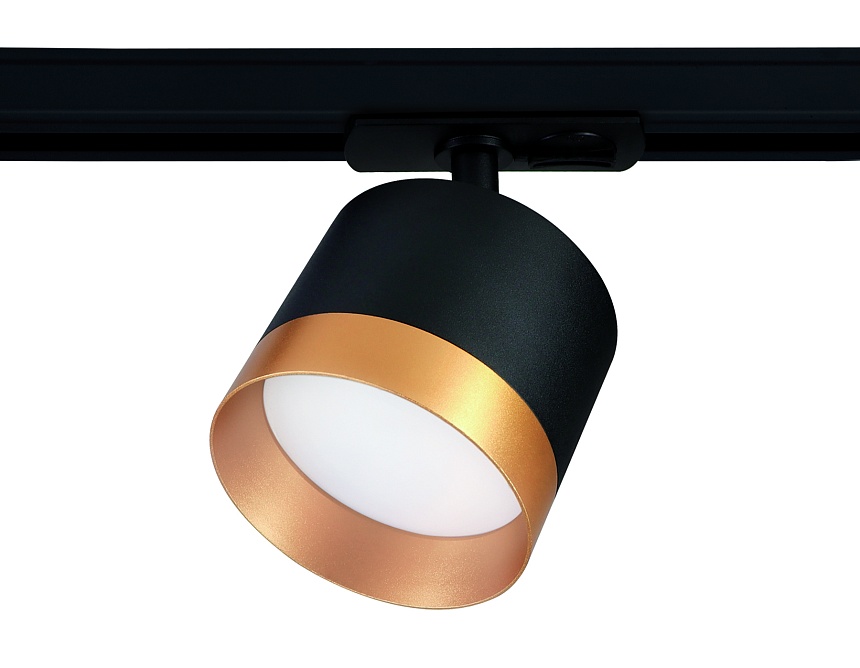 Cветильник трековый однофазный со сменной лампой GL5365 BK/GD черный/золото GX53 max 12W
