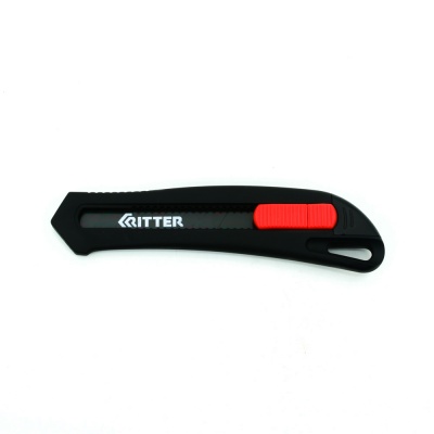 Нож Eco с выдвижными лезвиями 18 мм сталь SK2 Black ABS пластик Soft-touch, Ritter HT40121180