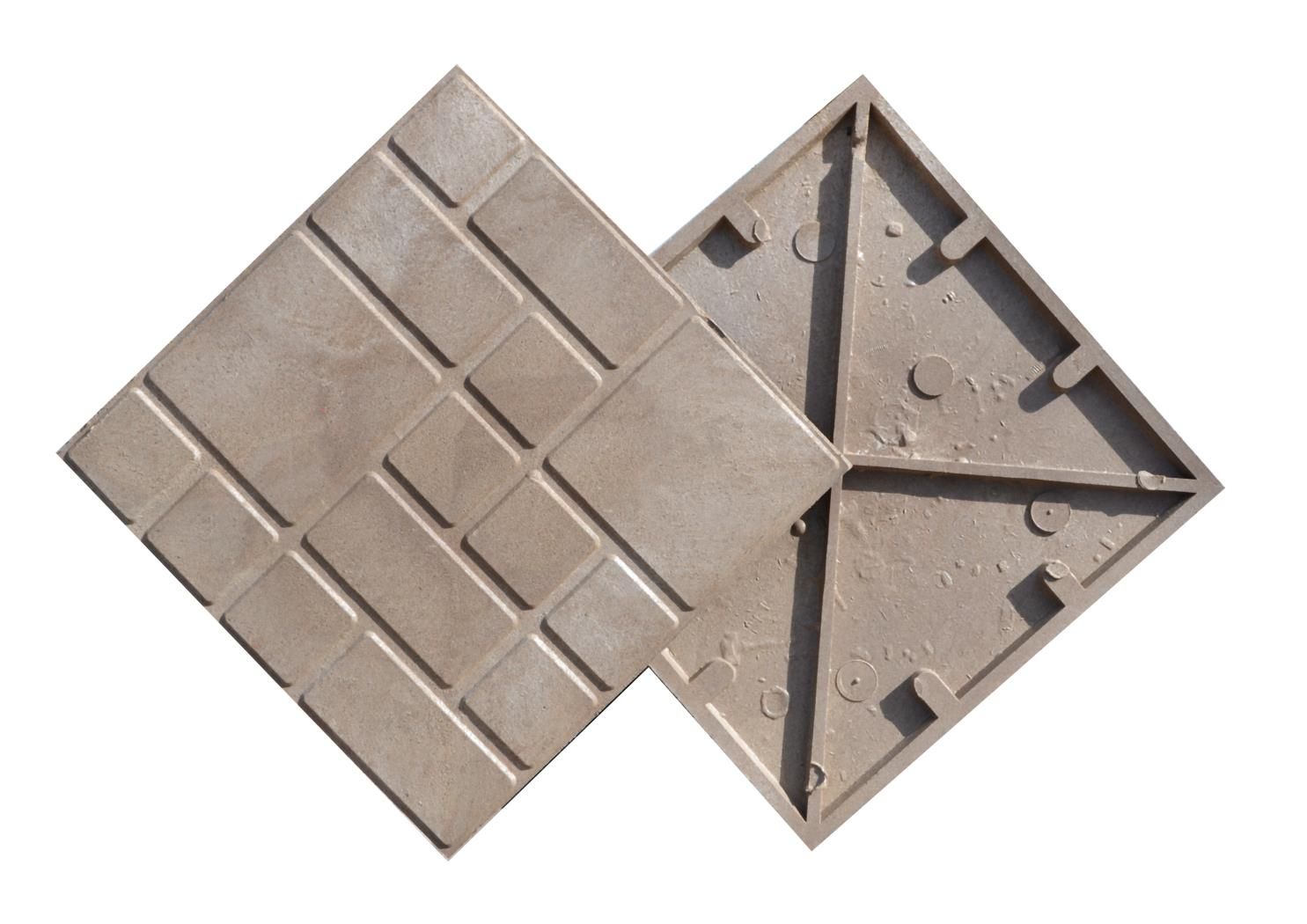 Плитка тротуарная полимерпесчаная "Strong" 330*330 мм, Фигурный квадрат, серая