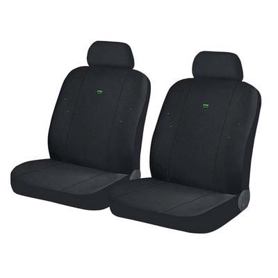 Авточехлы DIRECT FRONT, на передние кресла, черно-зелёный, трикотаж   3322750