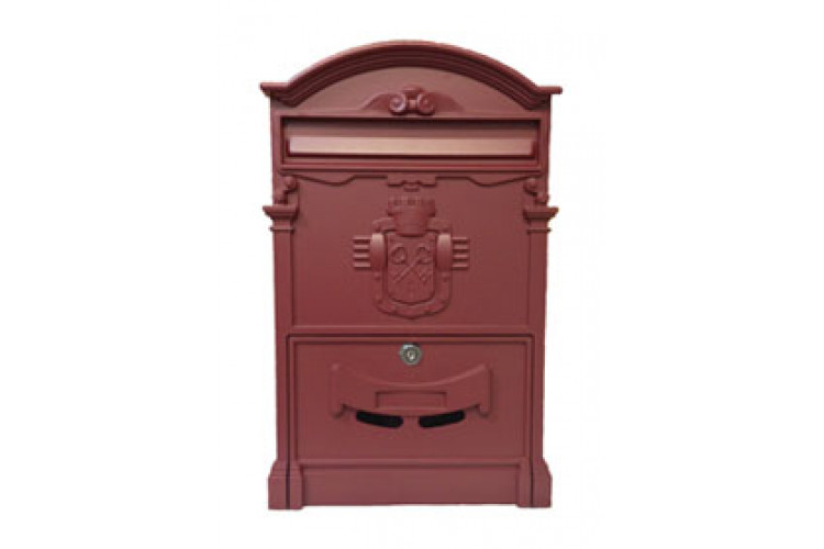 Ящик почтовый К-31091Ф цв. винно-красный