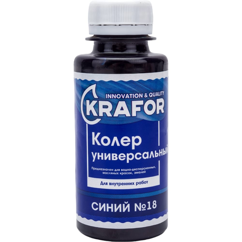 Колер универсальный №18 СИНИЙ 100мл//Krafor (32167)