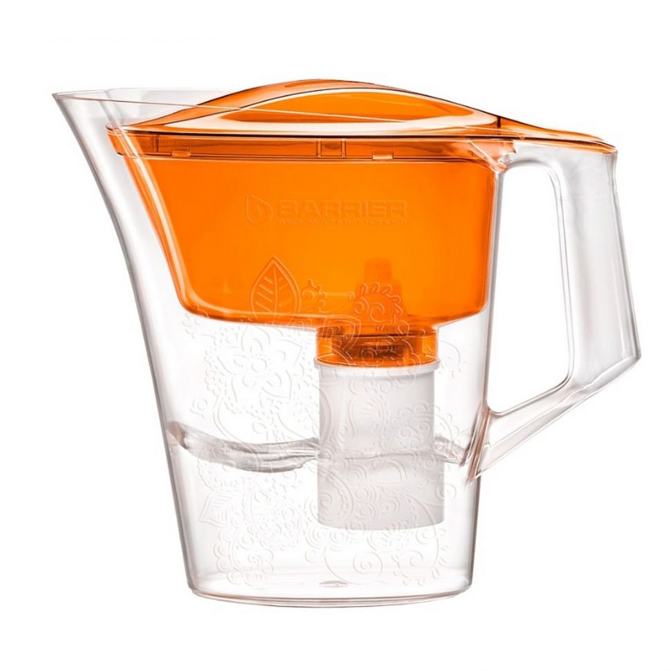 Фильтр-кувшин для очистки воды "БАРЬЕР Танго" оранжевый с узором