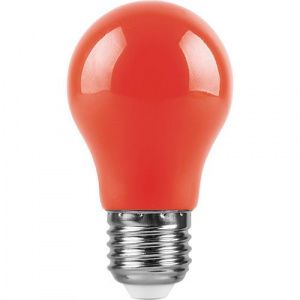 Лампа светодиодная (3W) 230V Е27  красный LB-375 FERON
