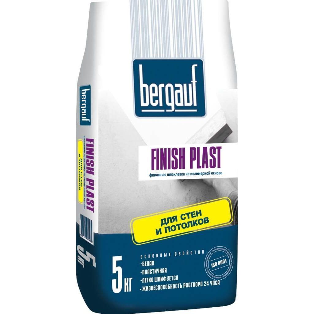 Шпаклевка финишная полимерная Bergauf Finish Plast для стен и потолков 5 кг