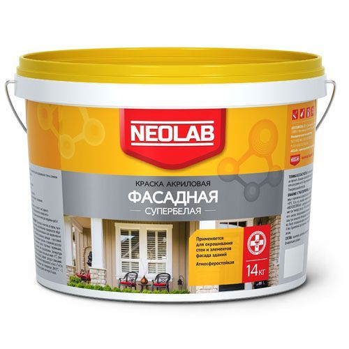 Краска фасадная супербелая NEOLAB 14 кг