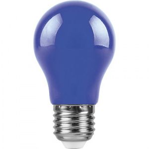 Лампа светодиодная (3W) 230V Е27  синий LB-375 FERON