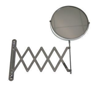 Зеркало   косметическое настенное  раздвижное , гармошка  нержавейка хромированная САНАКС 75269