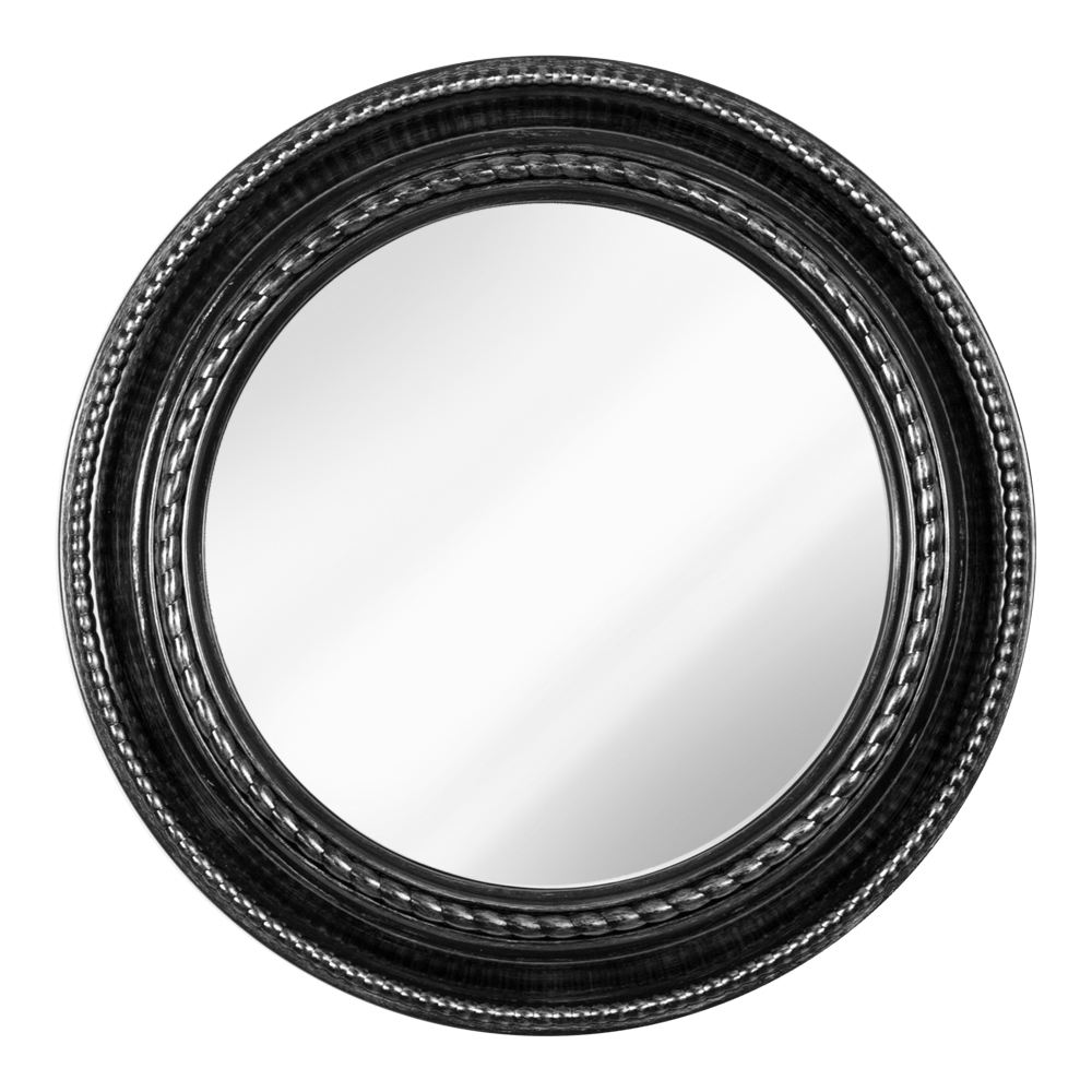 5232-Z1 (5) Зеркало интерьерное настенное в круглом корпусе  d=45,5см, черный с серебром