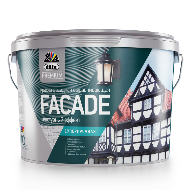Краска фасадная суперпрочная  Dufa Premium FAСADE  base 1,  9 л