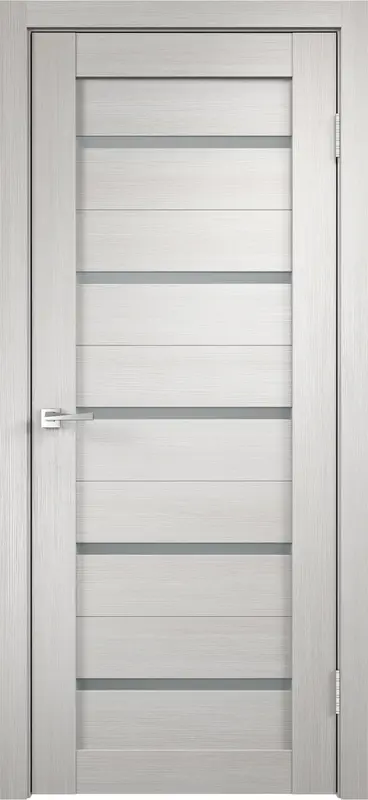 Дверное полотно экошпон DUPLEX  со стеклом, цвет Дуб белый,  900х2000