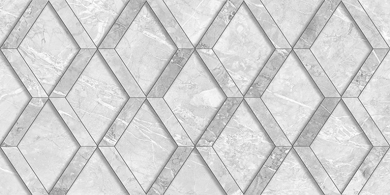 Декор 200х400мм Дженни серый ромбы арт.00-00-5-08-00-06-2747/1,2м²/15шт