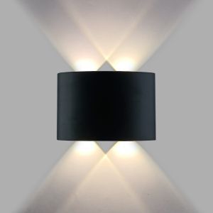 Светильник настенный LED 2x1W 4200K Черный 220V IP54 (10702070/101221/3020051/4, Китай)